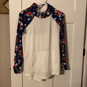 LulaRoe Hooded Long sleeve shirt